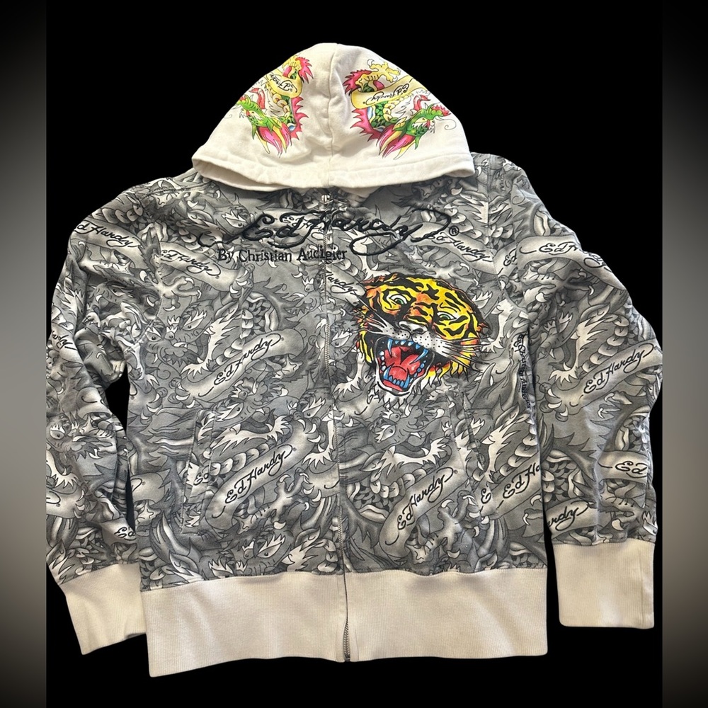 Ed Hardy vintage hooded jacket.
